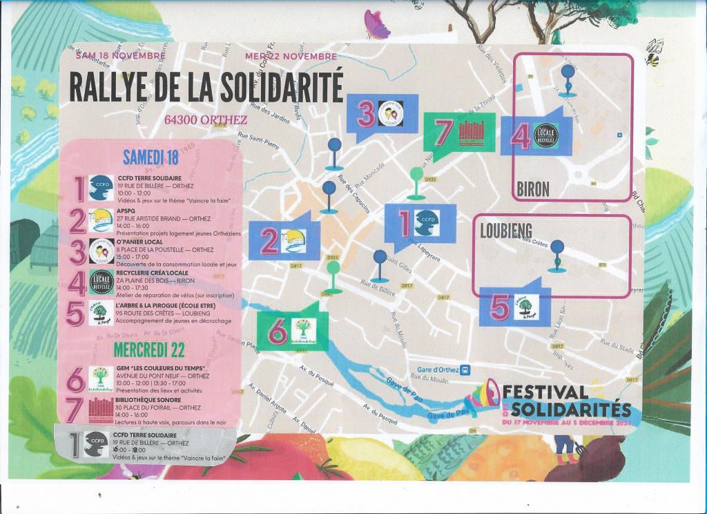 Rallye de la solidarité samedi 18 et mercredi 22 novembre
